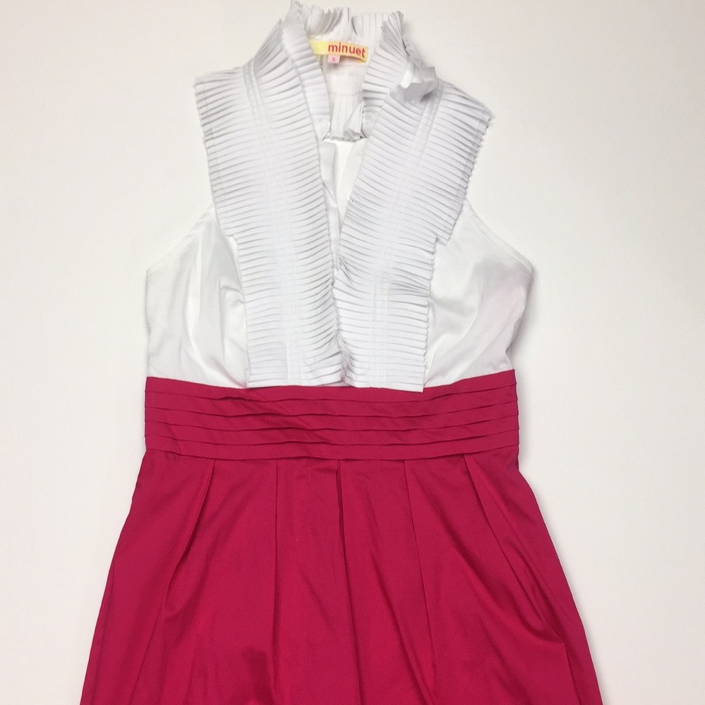 White and Pink halter dress